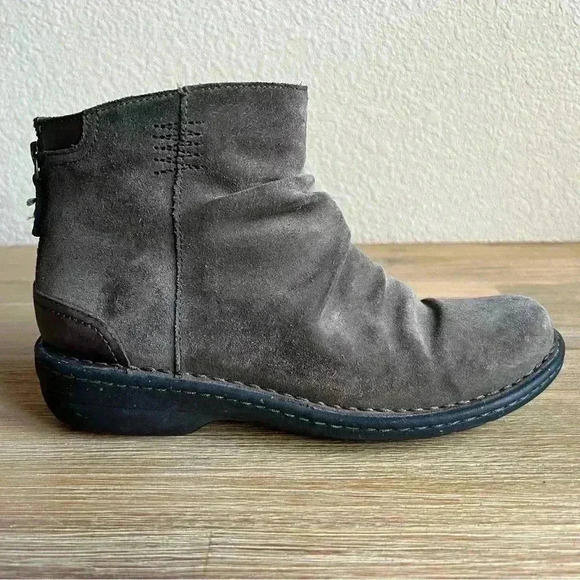 Clarks Ankle Boot Artisan Brown Suede Slouch Comfort Fashion Shoes Womens Sz 9.5 - Picture 5 of 13